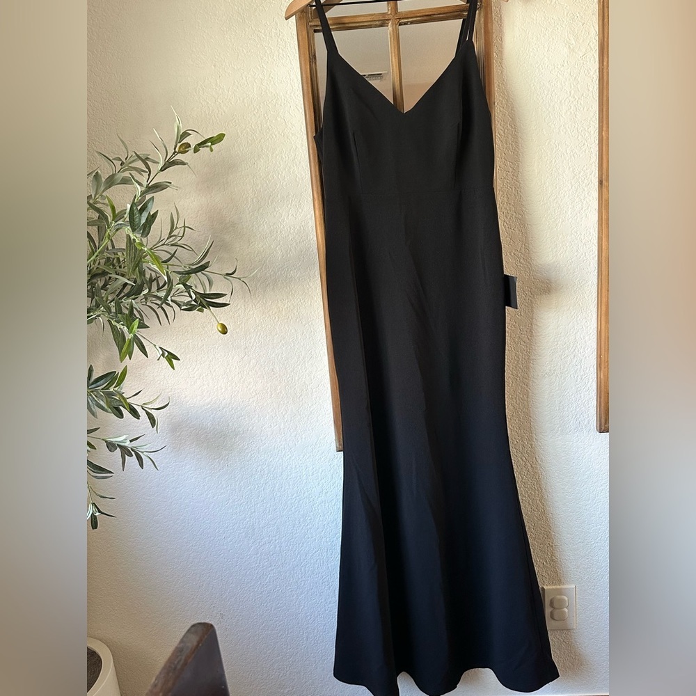 NWT Lulus Moments of Bliss Black Backless Mermaid Maxi Dress Women’s XL - Picture 3 of 11